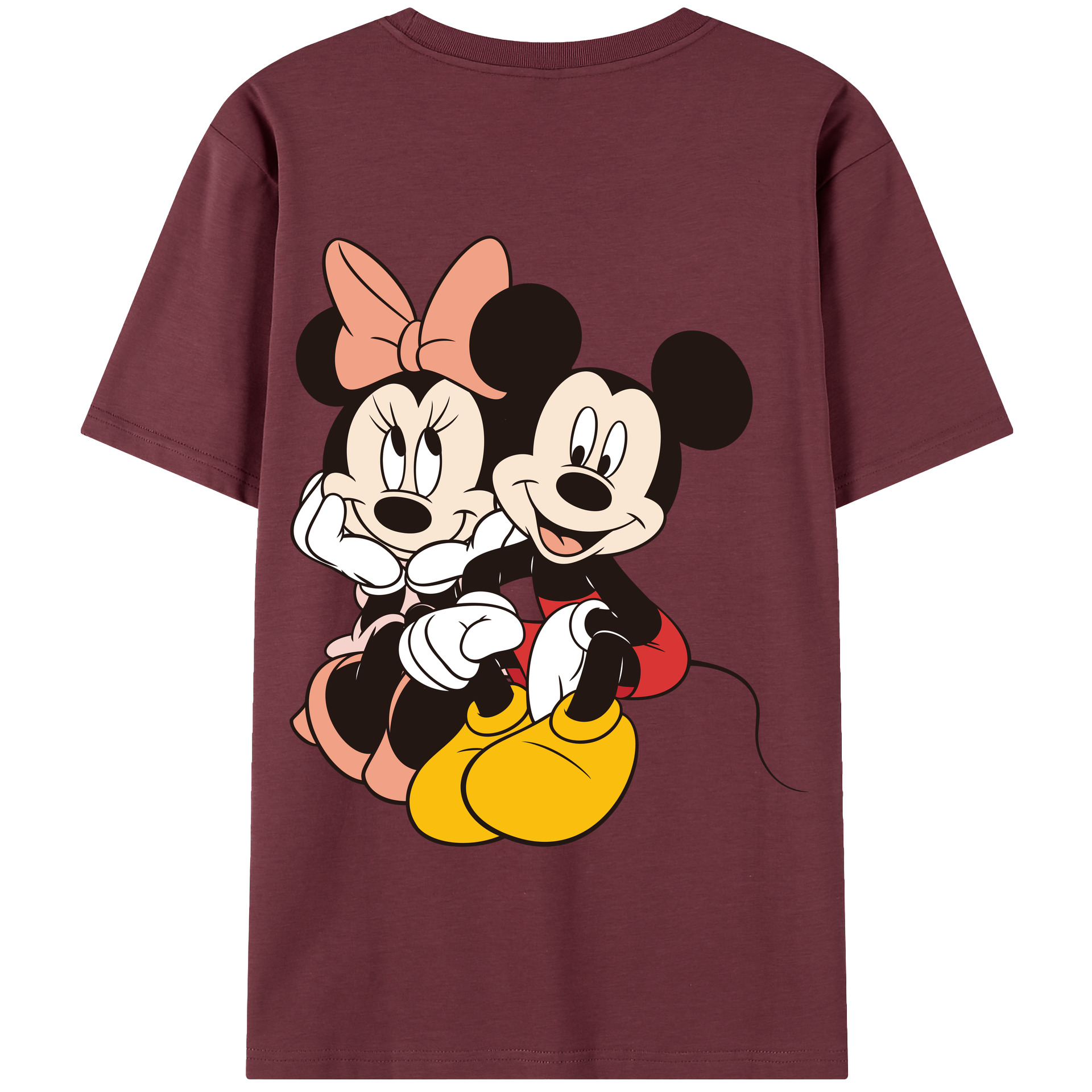 （画像用） ミッキーマウス Mickey Mouse 綿100％半袖Tシャツ（背面プリント）